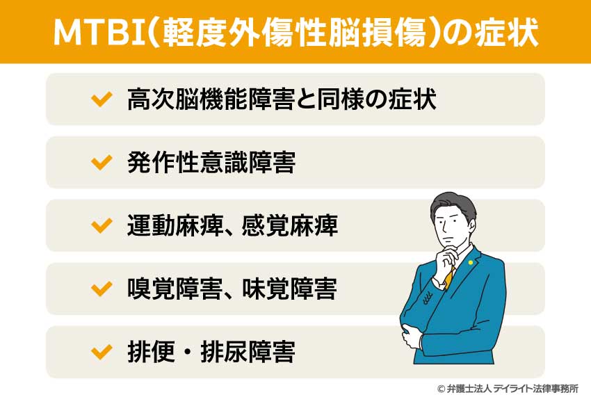 MTBI（軽度外傷性脳損傷）の症状