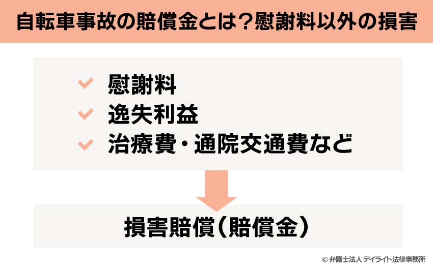 自転車事故の賠償金とは？慰謝料以外の損害