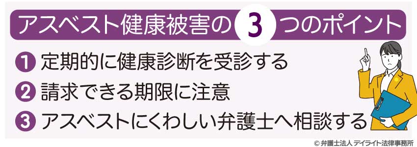 アスベスト健康被害の3つのポイント