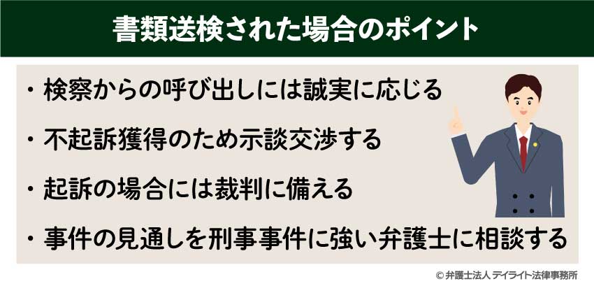 書類送検された場合のポイント