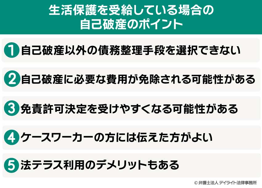 生活保護を受給している場合の自己破産のポイント