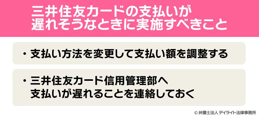 三井住友カードの支払いが遅れそうなときに実施すべきこと