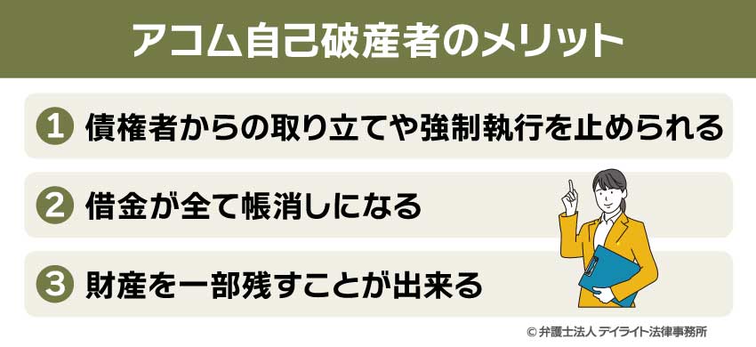 アコム自己破産者のメリット