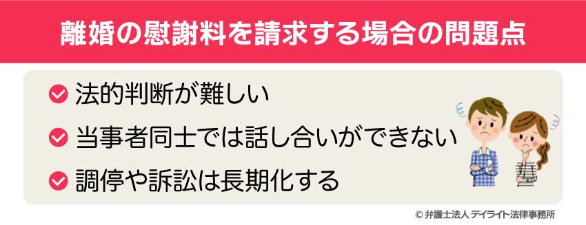 離婚の慰謝料を請求する場合の問題点