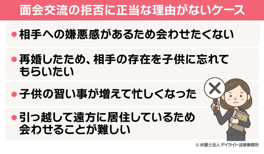 面会交流の拒否に正当な理由がないケース