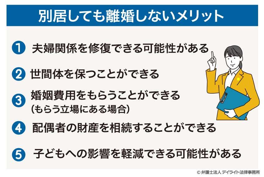 別居しても離婚しないメリット