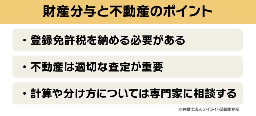 財産分与と不動産のポイント