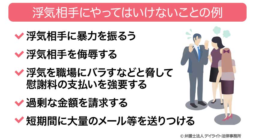 浮気相手にやってはいけないことの例