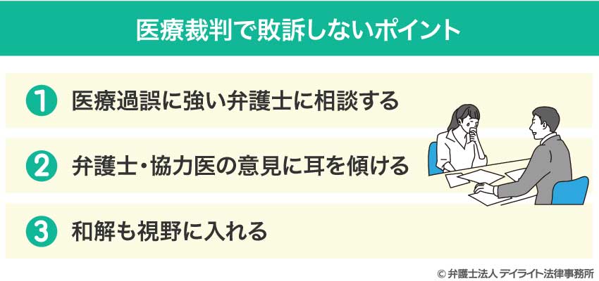 医療裁判で敗訴しないポイント