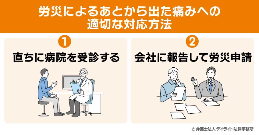 労災によるあとから出た痛みへの適切な対応方法